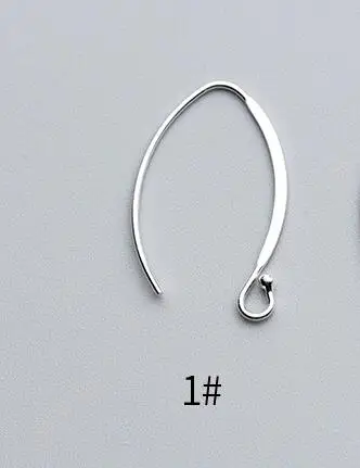 1 2 шт./лот, 925 пробы, Серебряные Крючки для сережек, толщина 0,8 мм, модные, ручной работы, крючок для ушей, сделай сам, для женщин, для изготовления ювелирных изделий - Цвет: 1