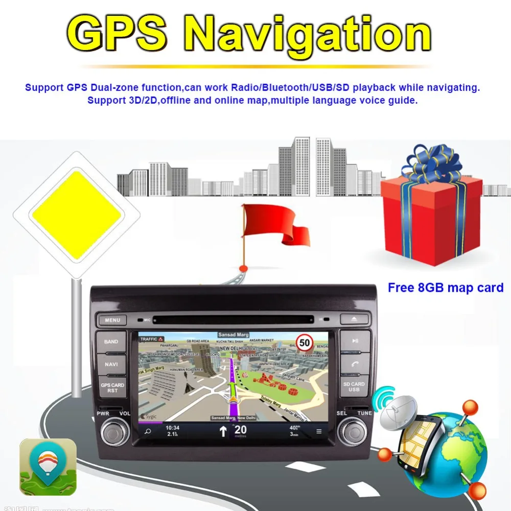 7 дюймовый Android 1/8 0 Восьмиядерный 4 Гб ОЗУ автомобильное радио стерео GPS навигация
