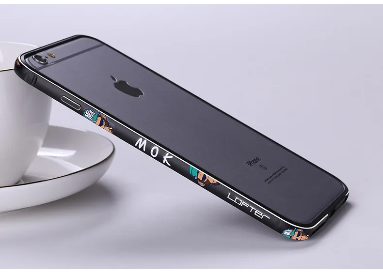 Роскошный Алюминиевый металлический бампер для Apple, для iPhone 6, для iPhone 6S Plus, чехол, мультяшная рамка, металлический чехол, защитный чехол, Capinha
