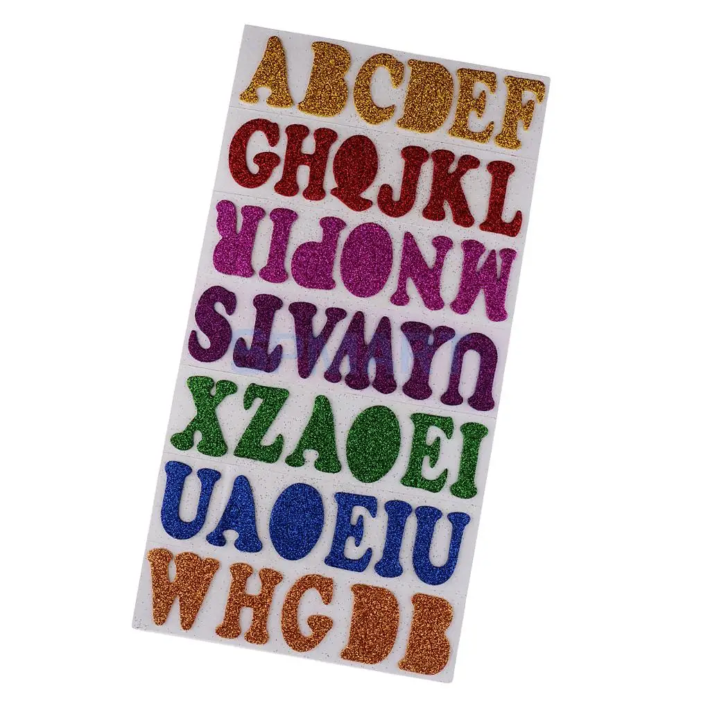 Наклейка в виде букв алфавита блестящая самоклеящаяся | Игрушки и хобби