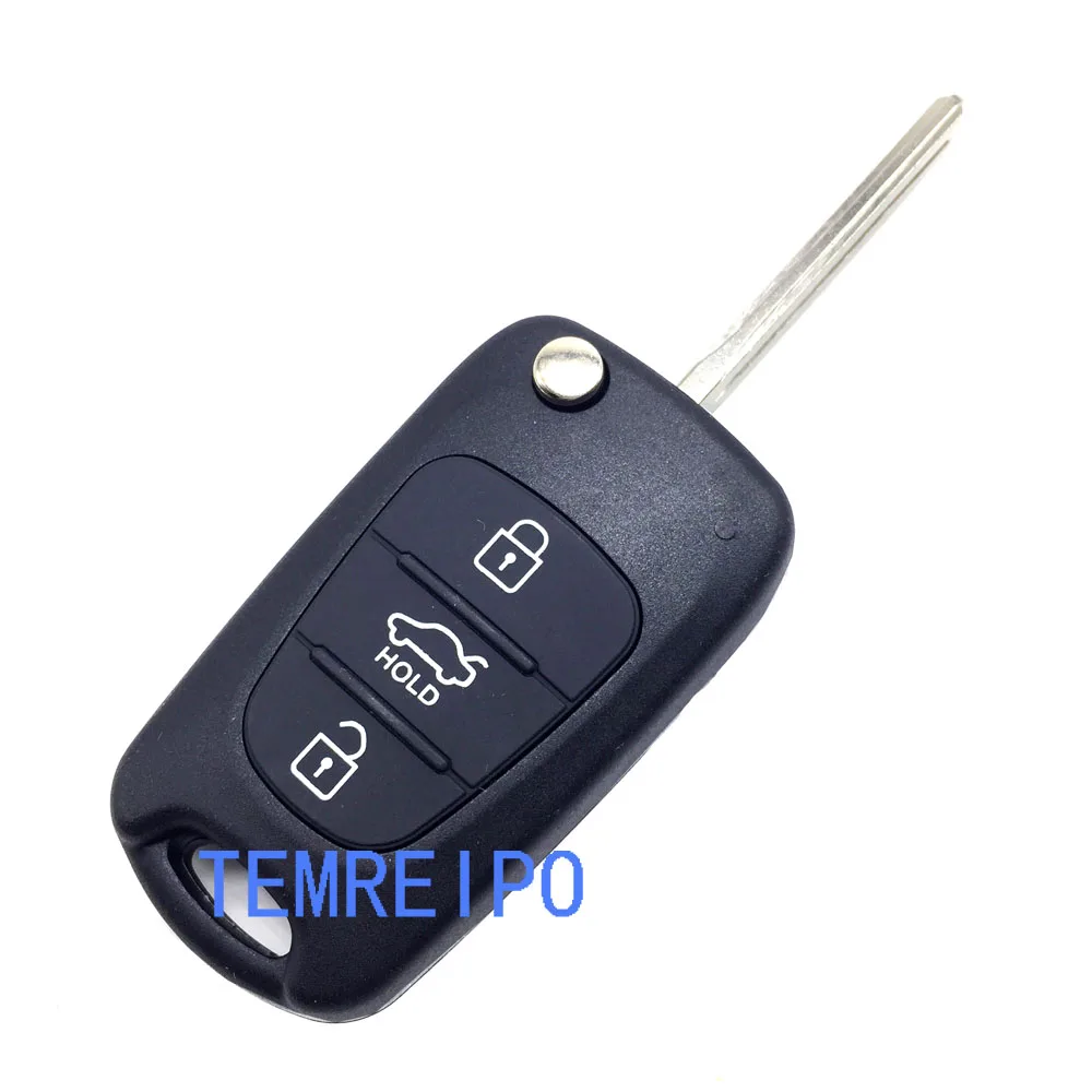 5pcs/lot 3 Buttons Uncut Blade Flip Remote Key Shell For HYUNDAI I30 IX35 Kia K2 K5 Car Keys Blank Case Cover | Автомобили и