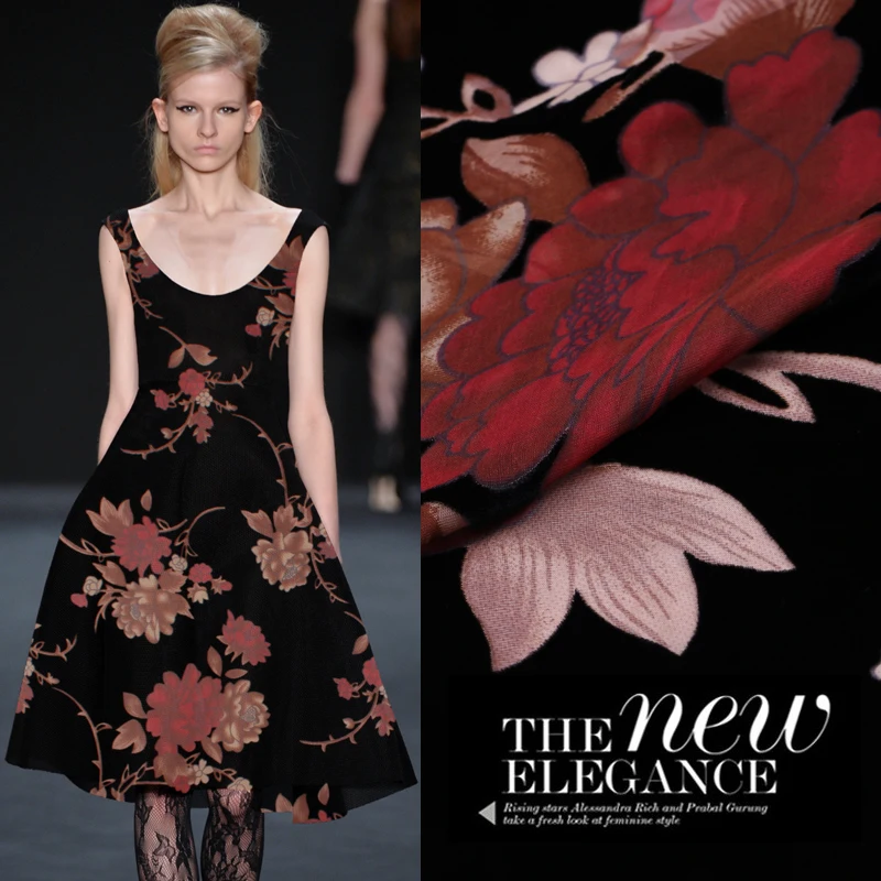 NEW Burnout Silk Velvet Fabric For Velour Dress | Дом и сад