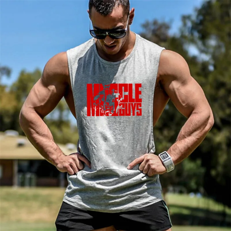 Мужские майки для бодибилдинга Muscleguys Майки спортивных искусств летние рубашки