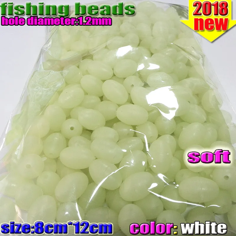 Новые рыболовные мягкие светящиеся овальные бусины Размер 3*4 4*6 6*8 6*10 7*10 8*12 мм