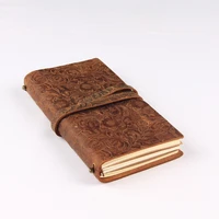 embossed pattern soft leather travel refillable journal notebook planner diary business notepad handmade travelers notebook
