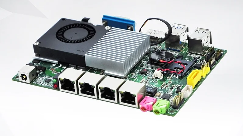QOTOM Core i5 Mini материнская плата Q4300YG4-P с 4 гигабитными сетевыми сетями для создания брандмауэра