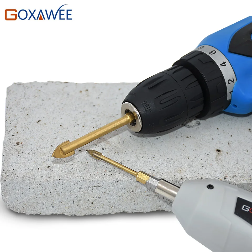 Набор сверл GOXAWEE из карбида вольфрама с шестигранным хвостовиком 1/4 дюйма и