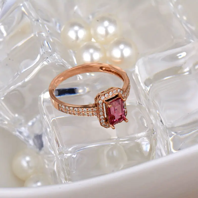 Женское кольцо с натуральным турмалином 4 Х6 мм | Украшения и аксессуары