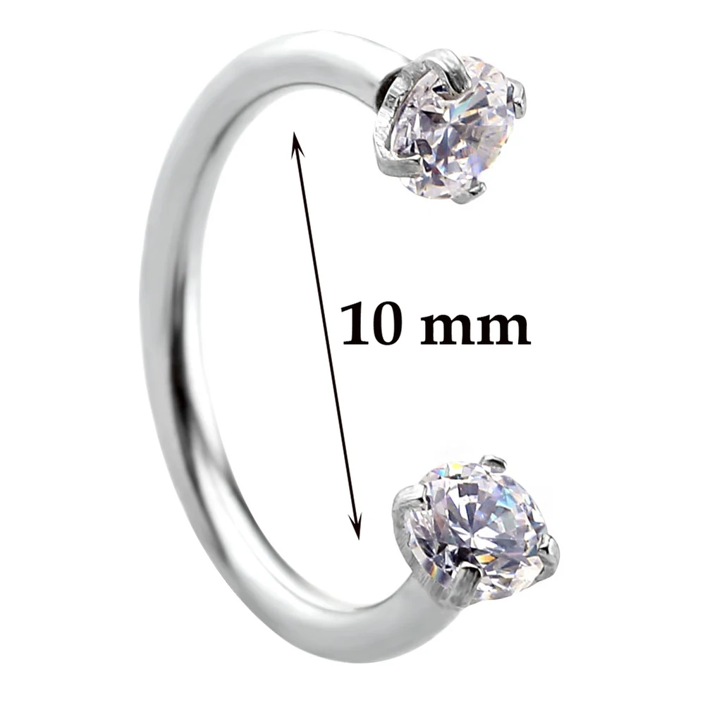10mm Jovivi 16 г из нержавеющей стали для носа губ бровей Ушная перегородка хрящевая спираль пленительный обруч кольцо Percing Labret Nariz Aro Nez 8-12 мм - Окраска металла: 10mm