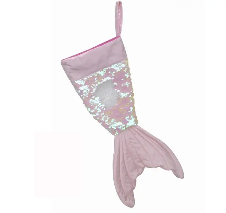 

New Bling Bling Mermaid Christmas Stockings Christmas Decorations Santa Claus Socks Xmas Gift Bags Christmas Socks SN1279