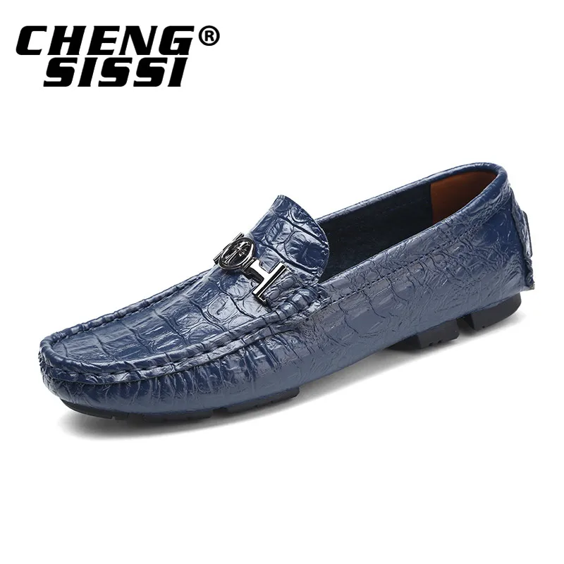 Manual Suture Genuine Cowhide Peas Shoe Tenis Casual Loafers Men Flat Leather Walking Slip On British Shoes Large Sizes | Обувь
