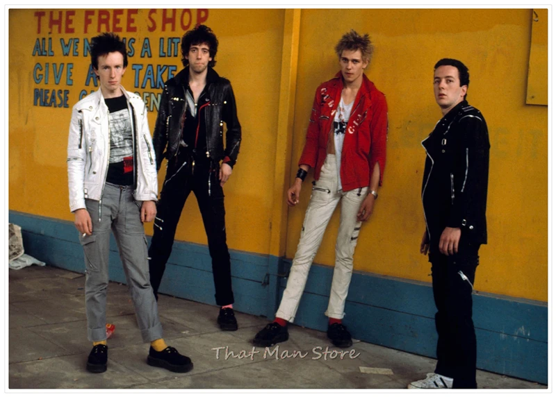 Полосатый постер из белой крафт бумаги с изображением лондонских звонков Рок