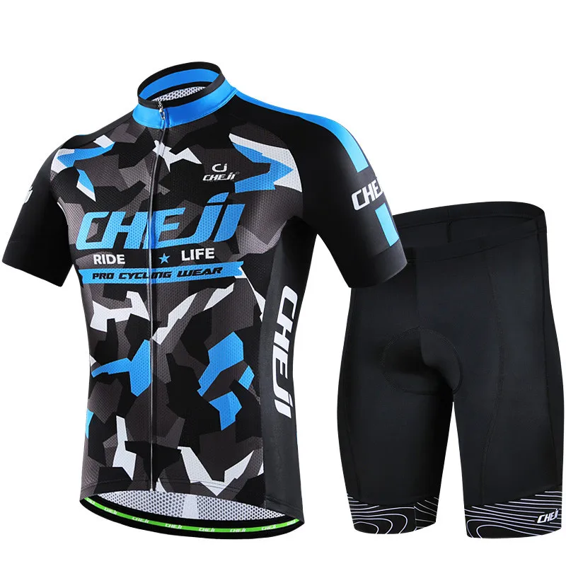 Cheji Pro Team Велоспорт велосипед Джерси гоночная Спортивная одежда для велоспорта Ropa Ciclismo короткий рукав спортивная одежда для езды на горном велосипеде Майо - Цвет: 6