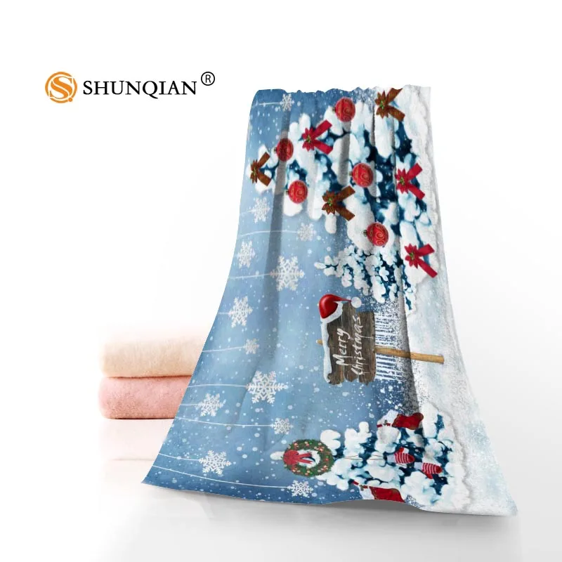 Современное полотенце из микрофибры для лица с рождественской елкой/банное
