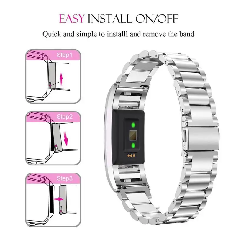 Bands Premium Stainless Steel Watch Band Strap for fitbit Charge 2 Smart Fitness Replacement Accessory | Электроника