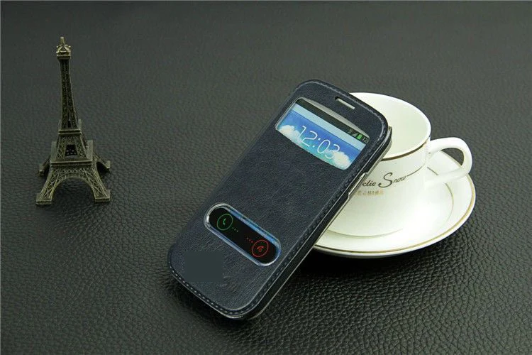 Роскошный флип-чехол из искусственной кожи для samsung Galaxy I9301 S3 Neo S3 Duos GT-I9300i S3 I9300 - Цвет: sapphire
