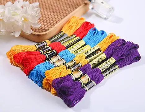 

cxc 447pcs 6 strands colorful cotton thread Chinese CXC DMC color cross stitch floss DIY handmade needlework embroidery craft