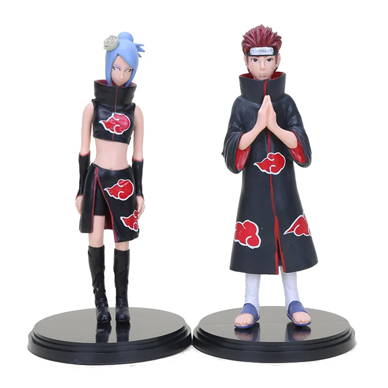 2 шт./компл. 16 см Наруто Zetsu Uchiha Obito Konan обезболивающие Фигурки ПВХ brinquedos коллекция