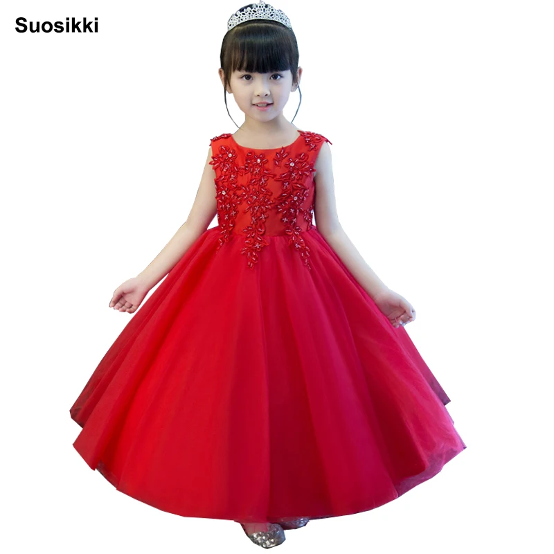 Цветочные платья для девочек на свадьбу кружевное бальное платье детское