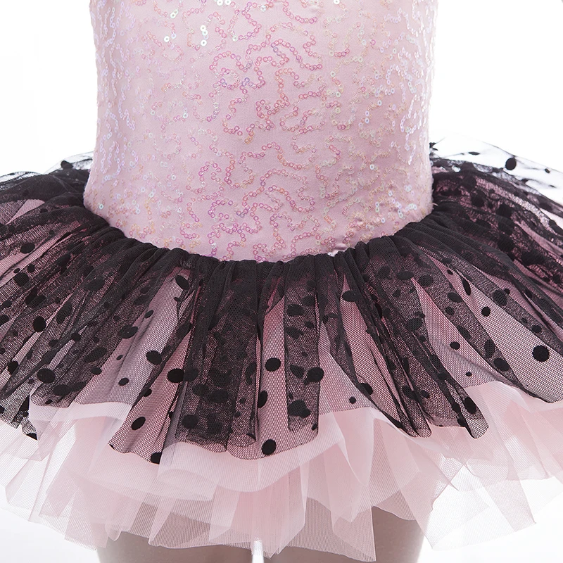 Лидер продаж новинка розовый лифчик балетная пачка с блестками для детей