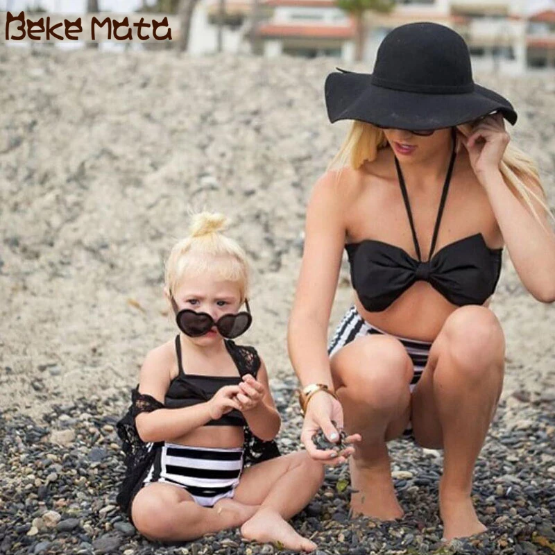 Купальники BEKE MATA для мамы и дочки одежда на бретельках дочки|Сочетающаяся семьи| |