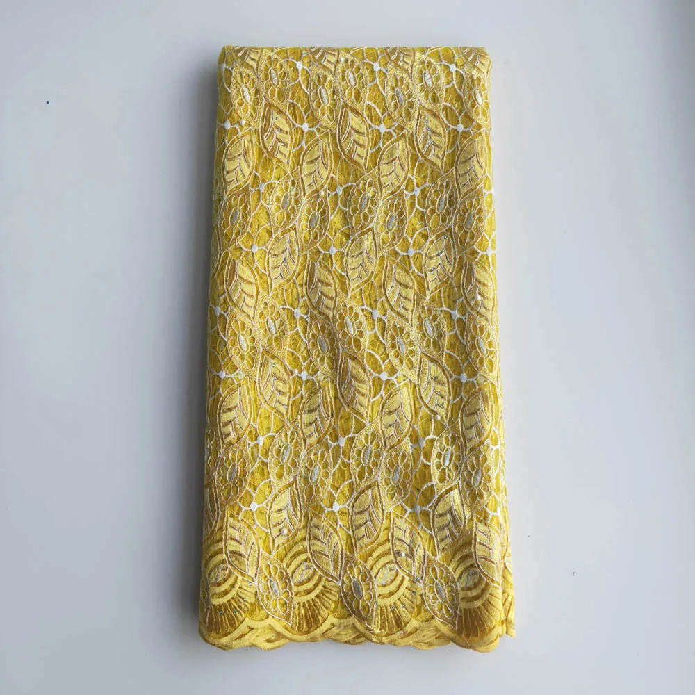 Желтая нигерийская кружевная ткань последние камни сетка африканская сетчатая