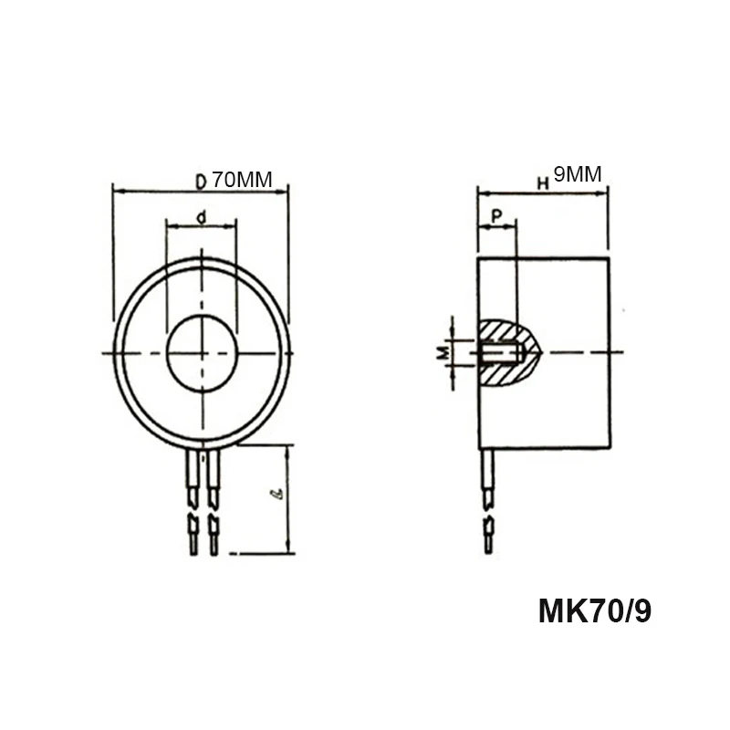 Ультратонкий Круглый электромагнитный магнит Mkp70/9 подъемный 20 кг/200n 12 Вт катушка из чистой меди электромагнитный присоска Электромагнит Dc 12 В