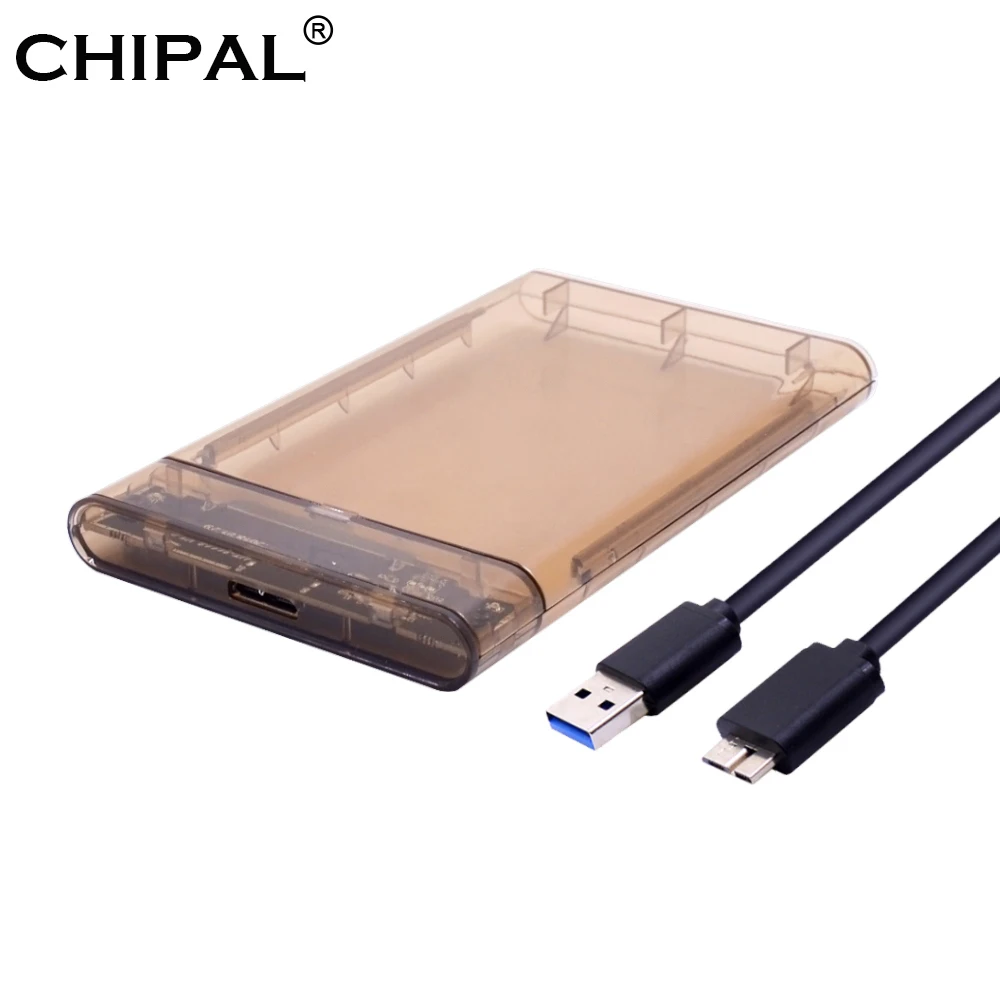 CHIPAL высокоскоростной 2," прозрачный чехол USB 3,0 коробка SATA HDD жесткий диск Внешний HDD корпус инструмент Поддержка 2 ТБ SDD Caddy