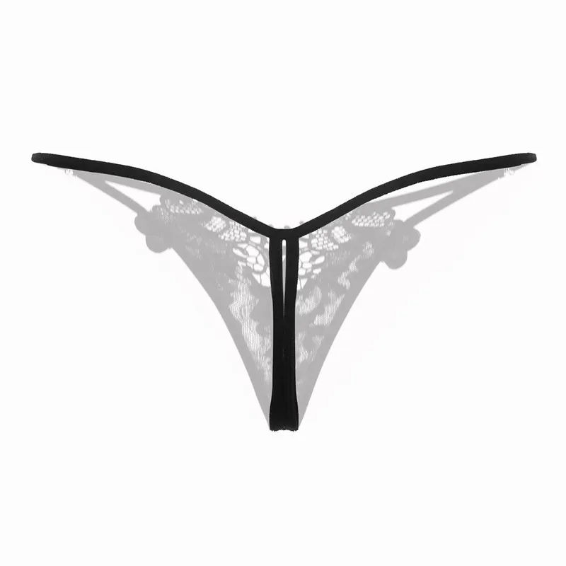 Ажурные прозрачные трусики с кружевной вышивкой эротическое нижнее белье
