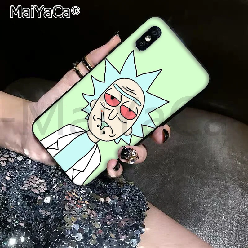 MaiYaCa Мягкий ТПУ силиконовый роскошный телефон мультфильм мариновка Рик и Морти для Apple iPhone11 pro 7 8 66S Plus X XS MAX 55S SE XR - Цвет: A19