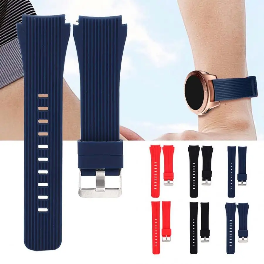 Регулируемый сменный ремешок для часов подходит Samsung Galaxy SM R810 R800 черный синий