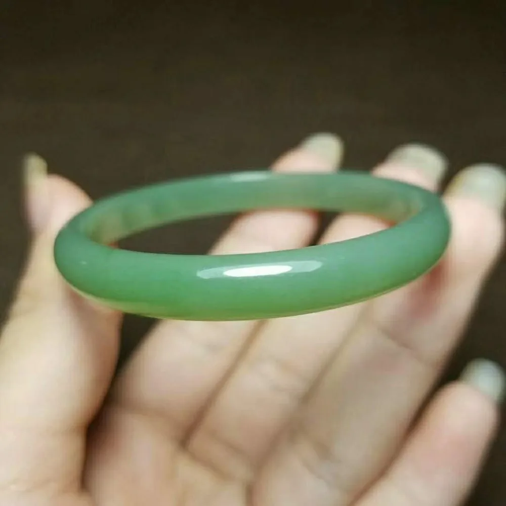 H49#Russian material and Tian Yubing bottom powder green jasper bracelet | Украшения и аксессуары