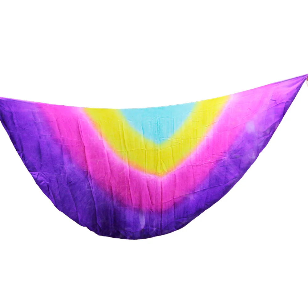 Design 100% Real Silk Belly Dance Veil Cheap Purple Gradient Veils Semicercle Wholesale 250*114cm Yellow Rose | Тематическая одежда
