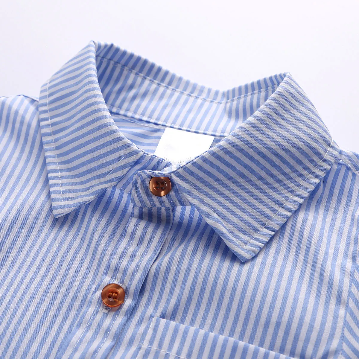 Одежда для маленьких мальчиков детская рубашка в полоску с длинными рукавами