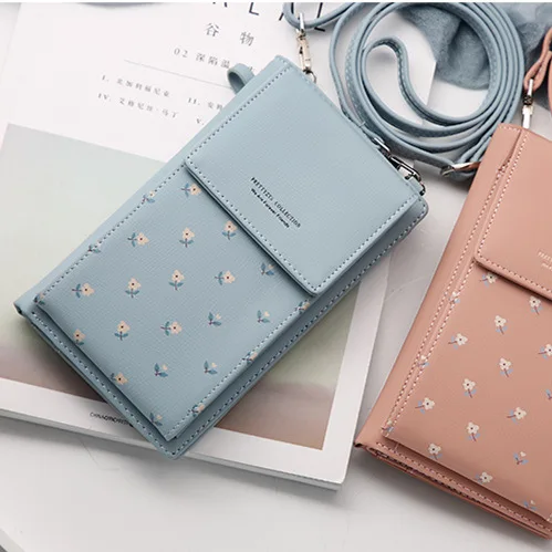 Сумка кросс-боди Женская с цветочным принтом маленький мессенджер на плечо из