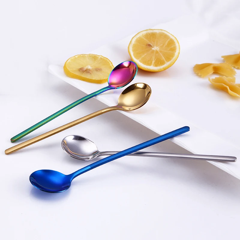 FHEAL 1 шт. с длинной ручкой из нержавеющей стали кофейная ложка ложки для