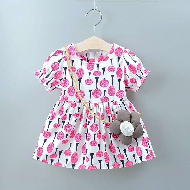 Детское хлопковое платье с цветочным принтом на день рождения | Детская одежда и