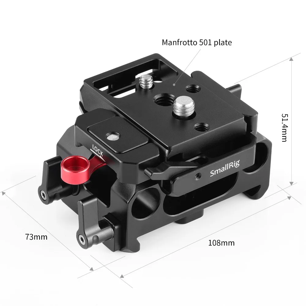 SmallRig BMPCC 4K Camera плита основание для Blackmagic Design Pocket Cinema (для Manfrotto 501PL ) W/ 15 мм Rail