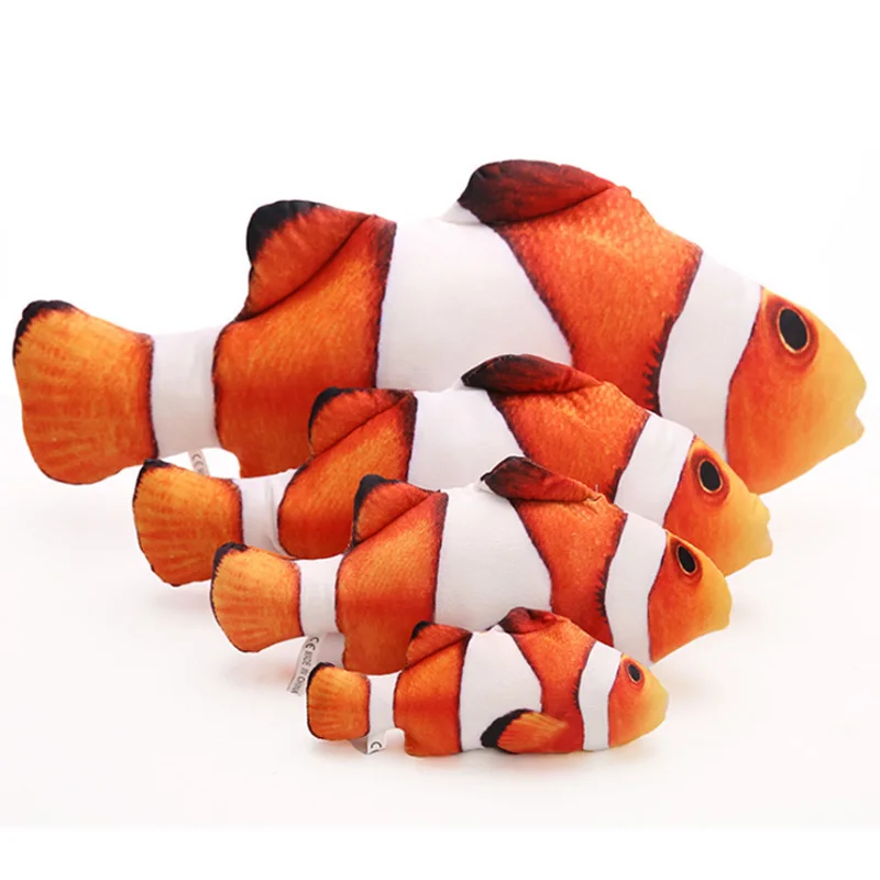 Clownfish 1 шт., новинка, милый кот, игрушка для рыб, креативная, забавная, Реалистичная, форма рыбы, кошачья мята, Интерактивная игрушка, домашнее животное, котенок, продукт - Цвет: Clownfish