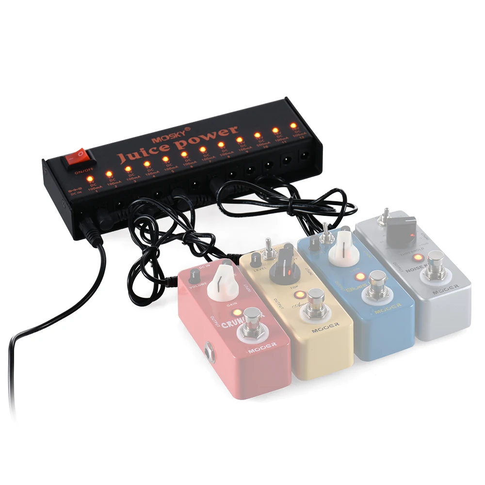 Новое поступление блок питания для гитарных эффектов MOSKY 9 В 12 18 в гитарные