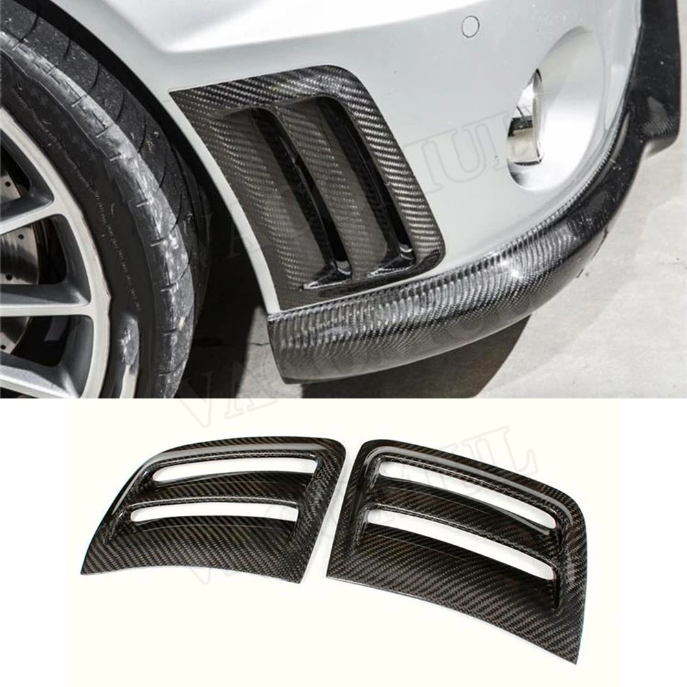 

C Class Carbon Fiber Front Bumper Side Air Vents Stickers for Benz W204 C63 AMG 2008-2011 FRP Fenders Vents Panels Trims Covers
