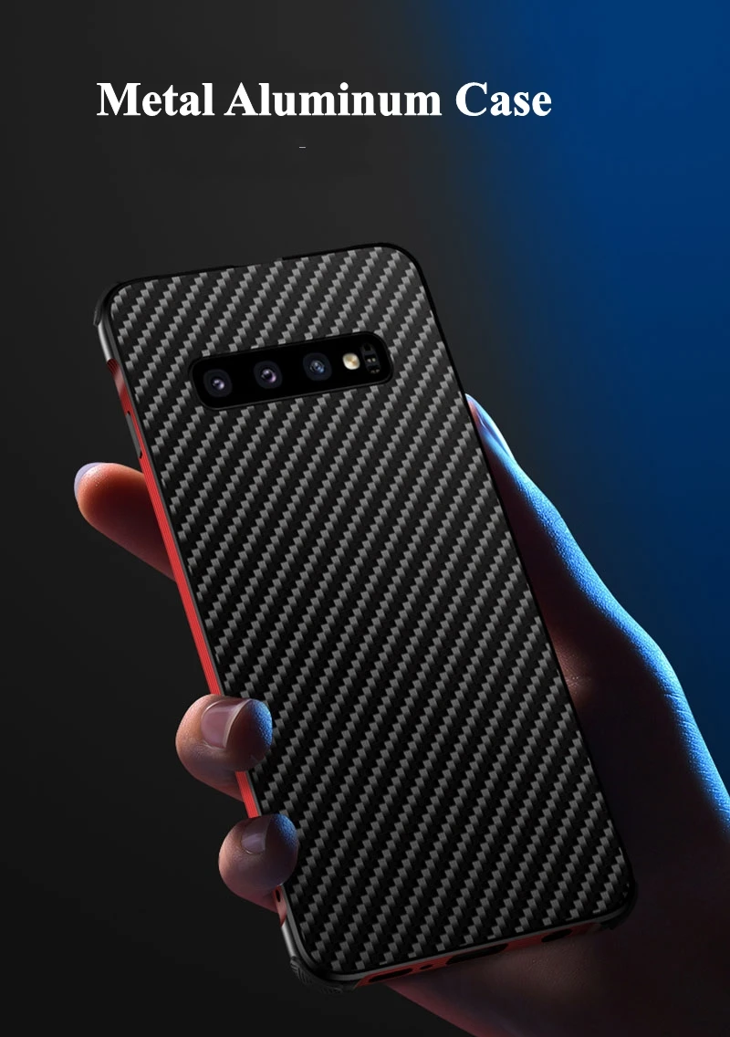 Чехол для samsung Galaxy S10 S9 Plus S10e, металлический алюминиевый бампер, чехол из углеродного волокна для samsung Galaxy Note 10 Plus