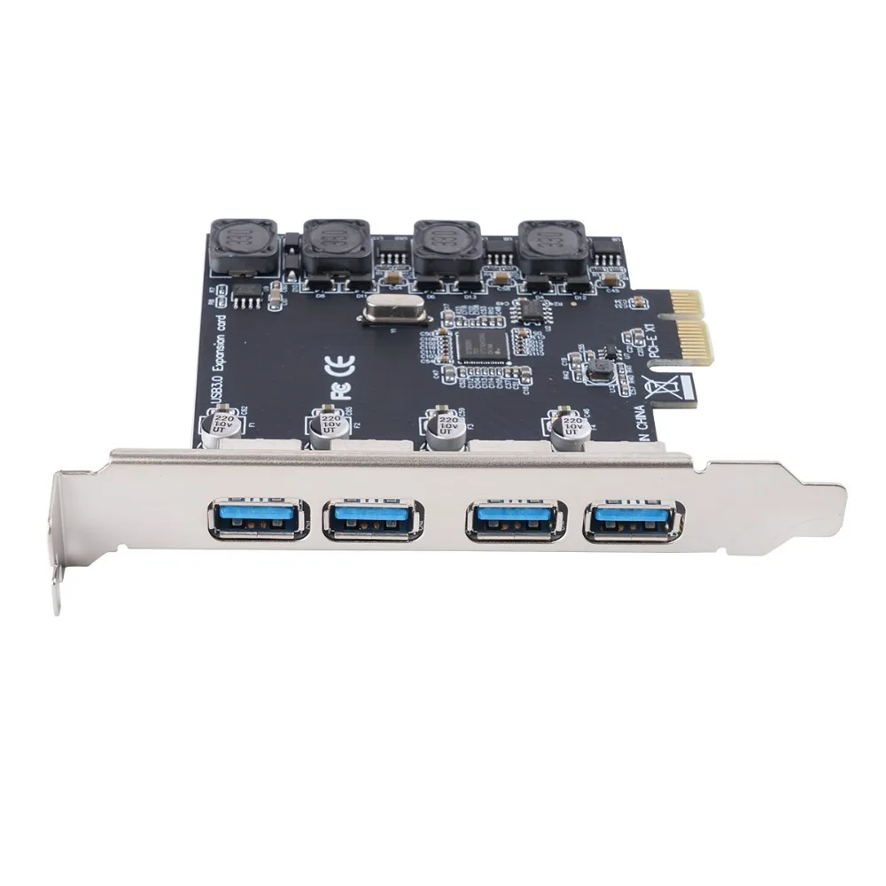 Расширительная карта ORICO 2/4 PCIE на USB3.0 адаптер X1 с поддержкой горячей замены