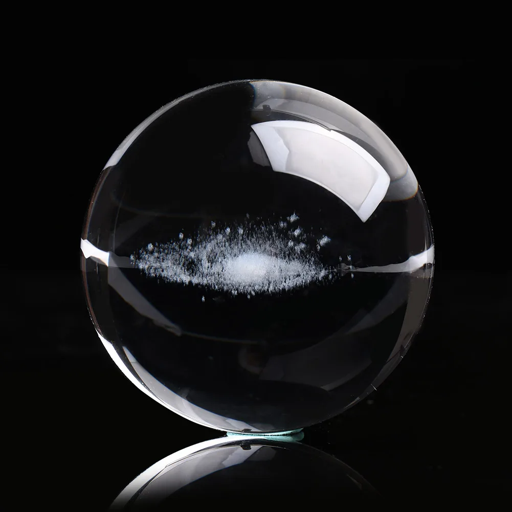 Galactic System Ball Стеклянный шар с лазерной гравировкой Галактическая система шар солнечной системы шар для домашнего декора модный кварцевый шар модель планет 3D креативный - Цвет: Galactic System Ball