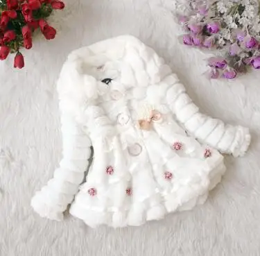 Baby Girls Jackets Autumn Winter Kids Warm Thick Outerwear Clothes Children Flower Lace Coat Infant Girl Clothing | Детская одежда и