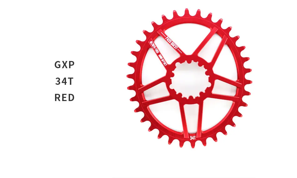 Пасс QUEST GXP овальная велосипедная Звездочка MTB велосипед узкая широкая цепь кольцо колесо 6 мм смещение 34 T