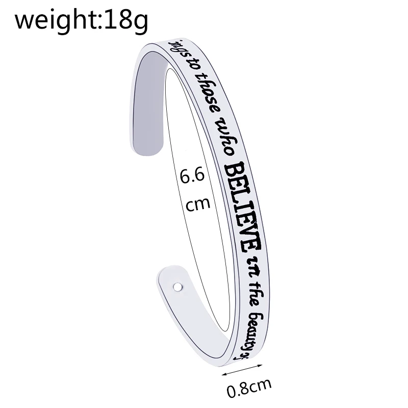Браслет для мужчин и женщин верящий в красоту их снов|believe bangle|round braceletbangle bracelet |