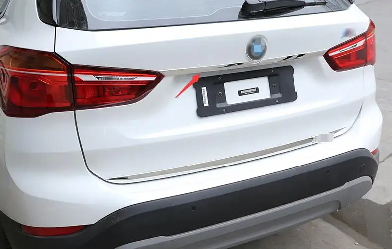 Задняя Крышка багажника из нержавеющей стали для BMW X1 F48 2016 2017 литьевая Отделка 1