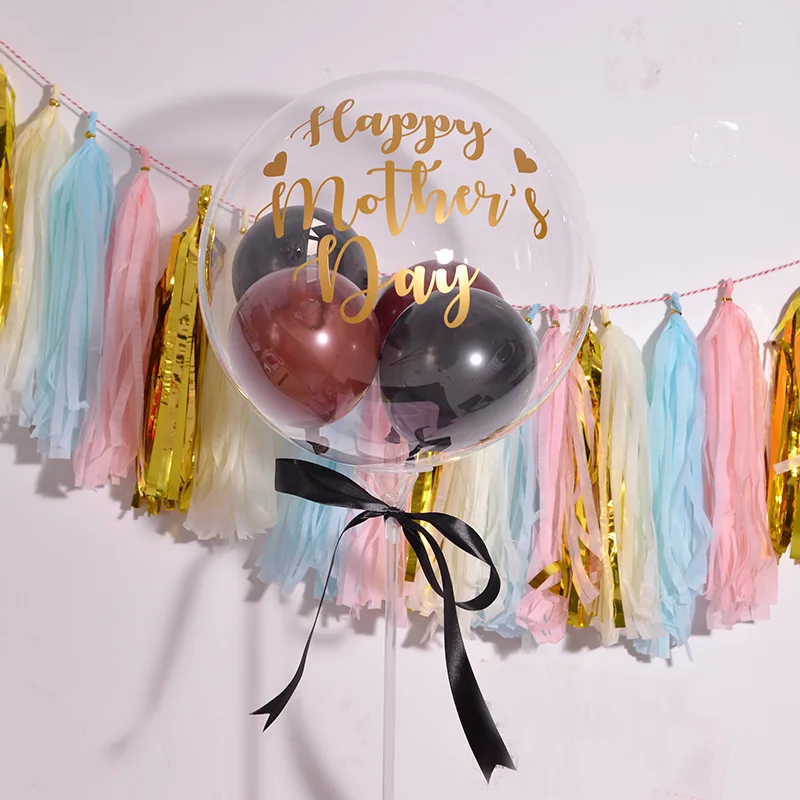 18 дюймовые воздушные шары Happy Mother Day Party Helium MAMA прозрачные баллоны с перьями для
