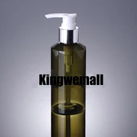 Wholesale 300pcslot Capacity 150ml Empty PET Green Lotion Bottle with Press Pump For Cosmetic Packaging XJI34